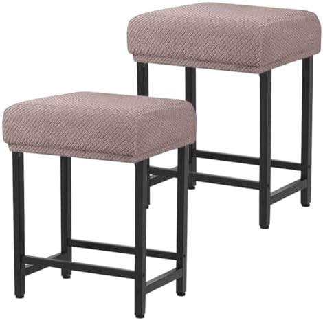 Levoberg Rectangular Bar Stool Covers Set of 2 Taupe