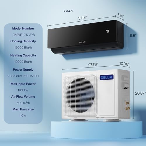 Della Umbra Series 12000 BTU Mini Split AC with Alexa Compatibility 1