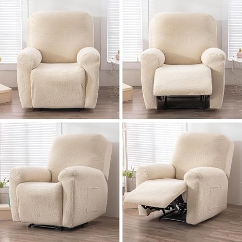 Eco-Ancheng 4-Piece Recliner Chair Covers with Storage Pockets 1