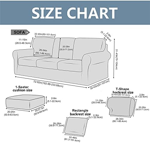 7 Piece Stretch Sofa Covers Khaki Jacquard