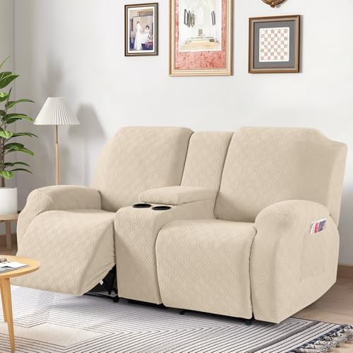 Vansofy Recliner Loveseat Cover with Console