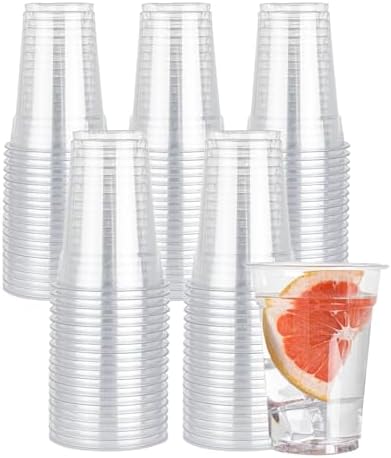 Lullaby 150PCS 9oz Clear Plastic Cups for Parties and Daily Use