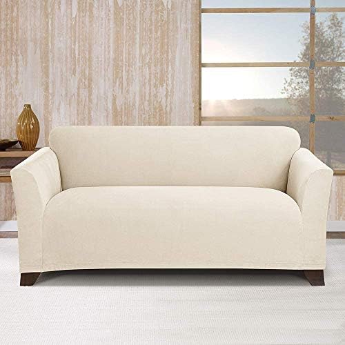 SureFit Form Fit Stretch Loveseat Slipcover - Ivory One Piece