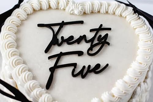 Twenty Five Cake Topper - Happy 25th Birthday Decor 1