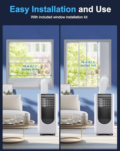 8000 BTU Portable Air Conditioner with Dehumidifier and Fan Mode