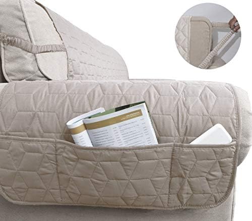 Ameritex Loveseat Cover Water Resistant Quilted Furniture Protector with Back Nonslip Paws