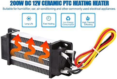 200W DC 12V PTC Ceramic Heater Insulated Thermostatic