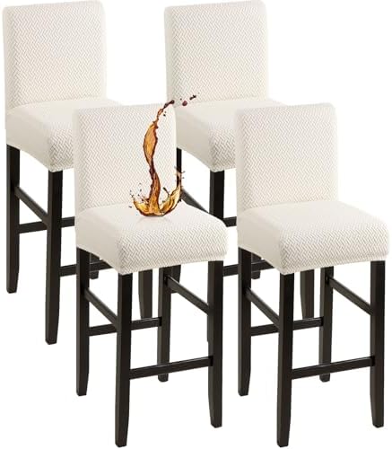 Waterproof Bar Stool Covers 4 Pack T-Beige 1