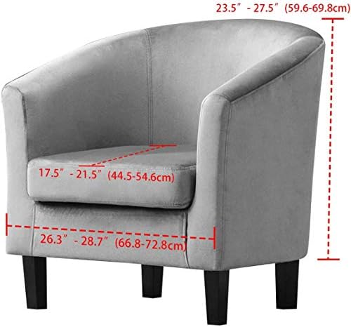 2 Piece Velvet Tub Chair Covers - Spandex Slipcovers for Armchairs 1