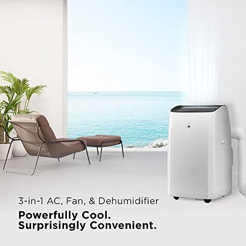 TCL H8P26W 12000 BTU Portable AC with Dehumidifier and Fan White