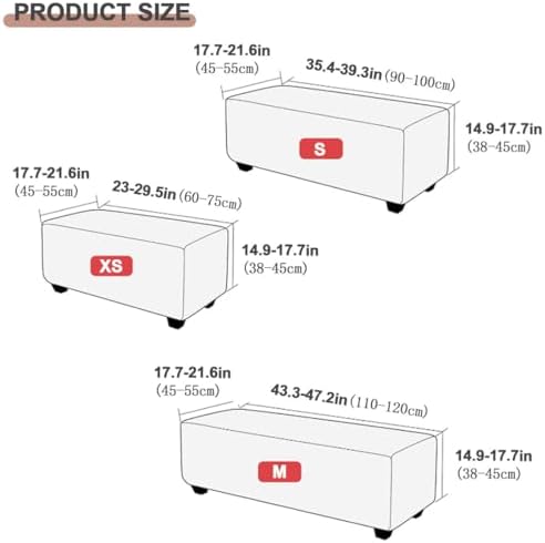 Levoberg Stretch Storage Ottoman Cover Light Gray