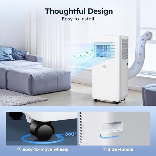 8000 BTU Portable Air Conditioner with Wi-Fi APP Control