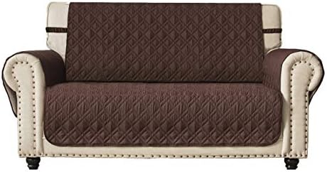 Ameritex Loveseat Cover Water Resistant Quilted Protector with Back Nonslip Paws