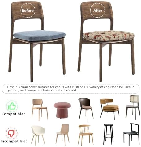 Western Cowboy Seat Covers for 4 Dining Chairs