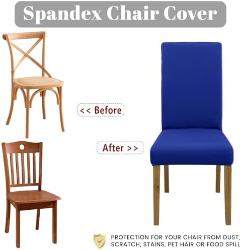 Stretch Chair Covers Set of 2 Royal Blue