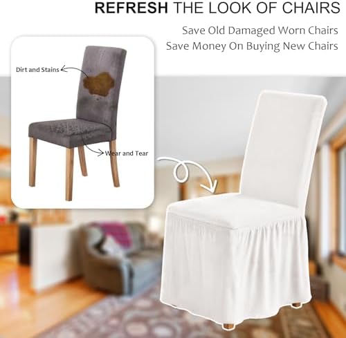 NICEEC Spandex Chair Covers Set of 4 for Dining Room
