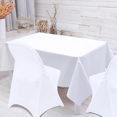 WASIRL Folding Chair Covers White Stretch Spandex