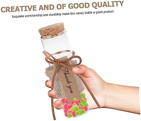 PRETYZOOM 5pc Glass Candy Storage Bottle Set 1