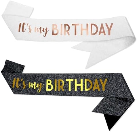 2 Pcs Its My Birthday Sash for Women