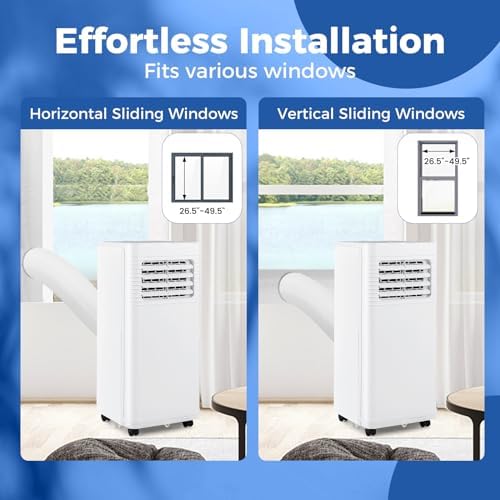 DORTALA 9000 BTU Portable AC Unit with Fan and Dehumidifier 1
