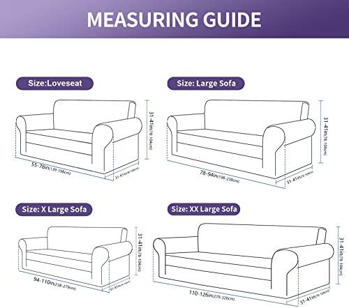 Joccun Stretch Loveseat Couch Cover Slipcover Gray