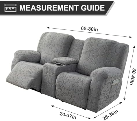 YUEANG Recliner Loveseat Cover with Center Console 1