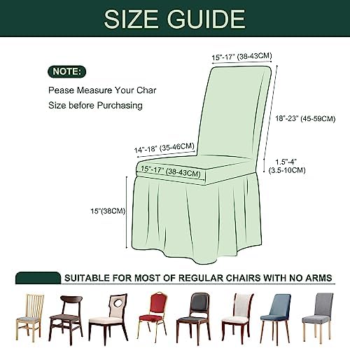 CHUN YI Dining Chair Covers Set of 4 Navy