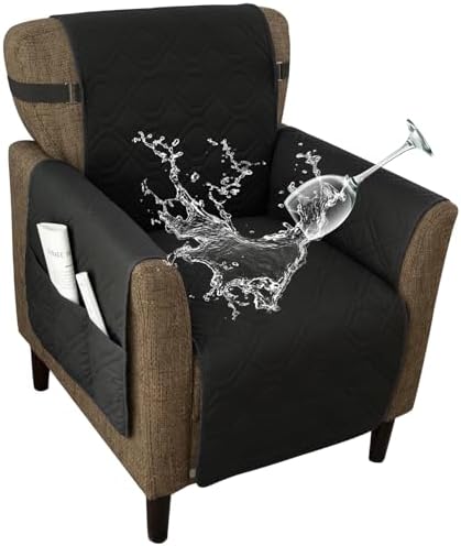 HAOYONG 100 Waterproof Armchair Cover 20 Inch Black