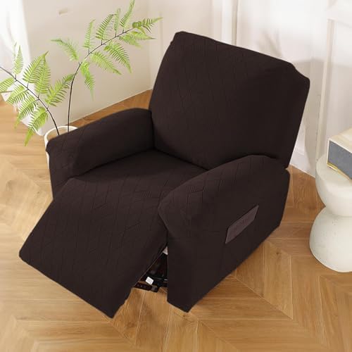 Northern Brothers Oversized Recliner Cover - Dark Brown 4 Piece Set