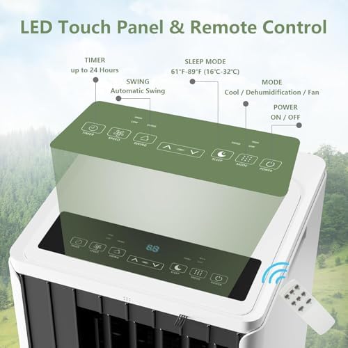 LALFPET 8000 BTU Portable Air Conditioner with 4-in-1 Modes