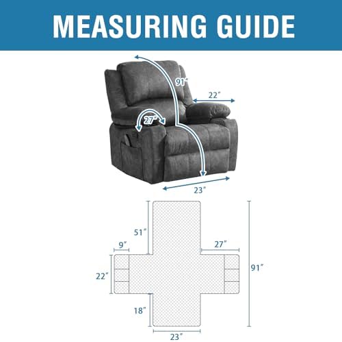 HVERSAILTEX Waterproof Recliner Cover with Storage Pockets