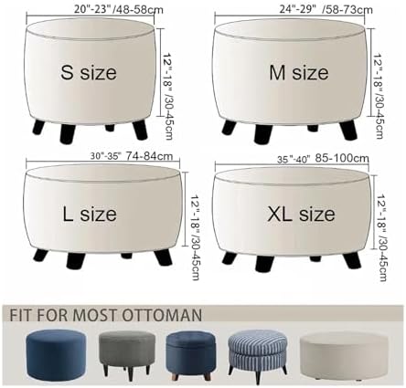 Velvet Plush Footstool Cover for XL Ottoman 1
