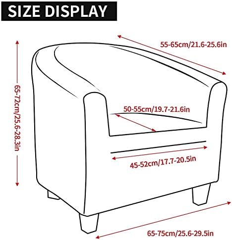 MIFXIN Tub Chair Slipcover Stretch Cover for Armchair Sofa