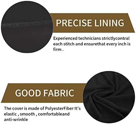 20 Pcs Black Washable Removable Dining Chair Covers