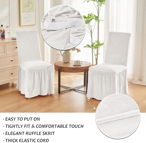 NICEEC Spandex Chair Covers Set of 4 for Dining Room