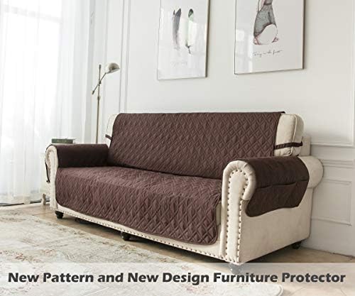 Ameritex Loveseat Cover Water Resistant Quilted Protector with Back Nonslip Paws