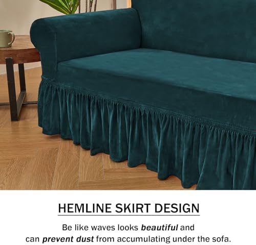 NICEEC Sofa Cover Dark Teal 1-Piece Slipcover