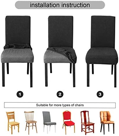 Genina Waterproof Chair Covers 4 PCS White