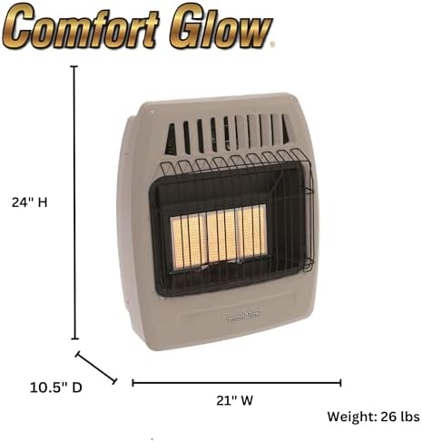 Comfort Glow Dual Fuel Wall Heater with Thermostatic Control