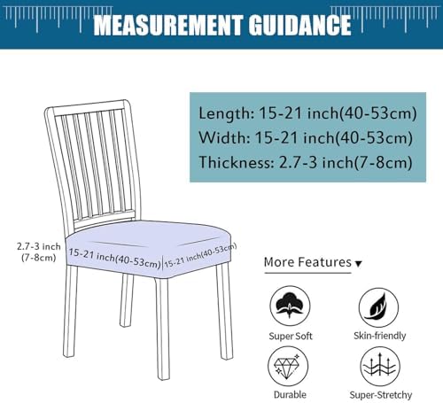 Doottoo Stretch Soft Removable Seat Covers for Dining Chairs 4PCS