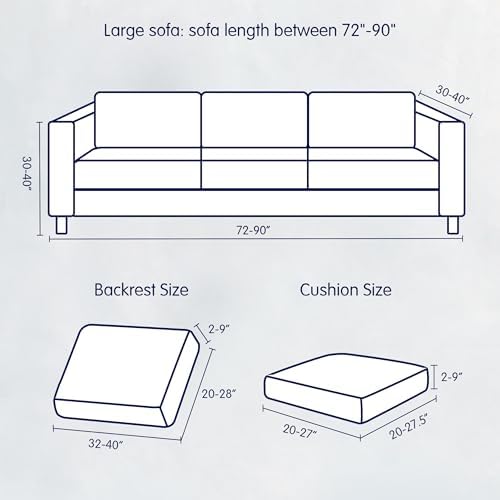Subrtex Slipcover Set for Sofa 7 Pieces