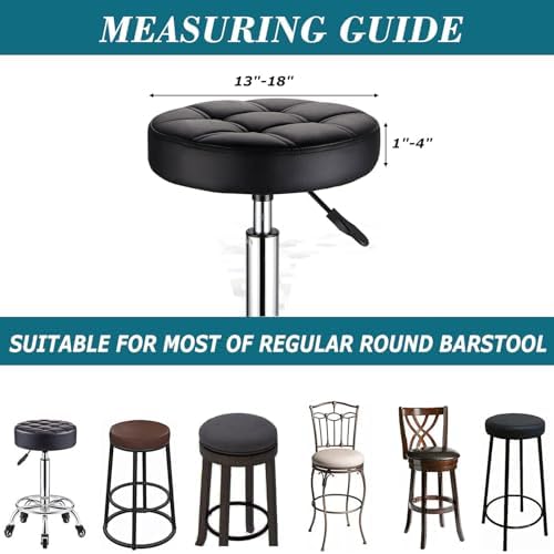 HFCNMY Round Stool Covers 4 Pack Drak Gray 1