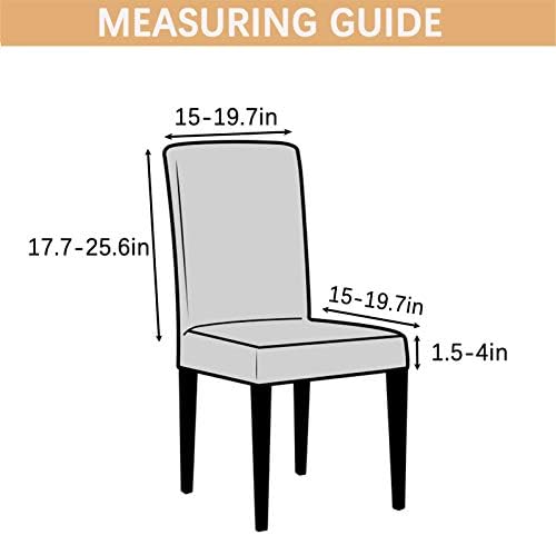 4 Pack Stretch Spandex Dining Chair Covers Removable and Washable
