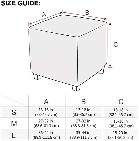 Bifaunvogel Small Square Ottoman Slipcover with Elastic Band 1