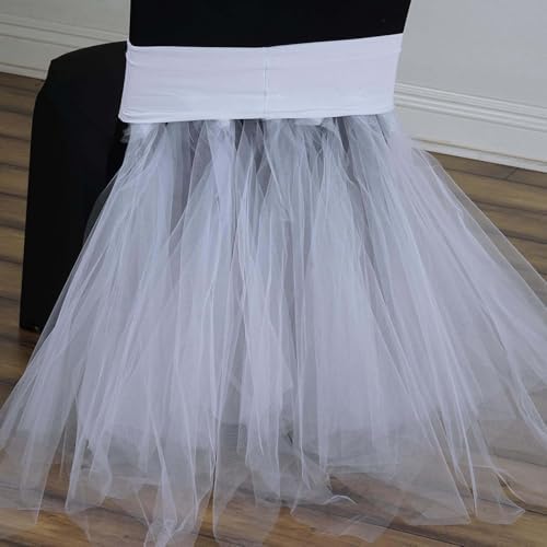 Efavormart Stretchy Tulle Chair Skirt for Weddings