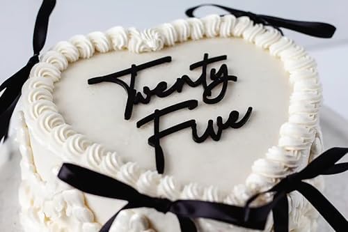 Twenty Five Cake Topper - Happy 25th Birthday Decor 1