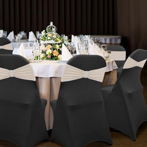 AZAMIA 30pcs Stretch Folding Chair Covers