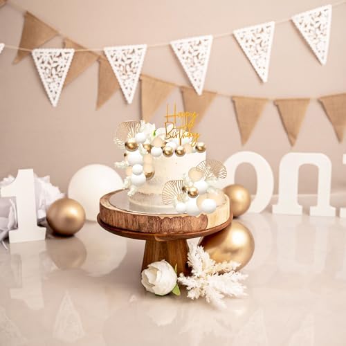 Gyufise 57Pcs Khaki Boho Grass Cake Topper Decorations