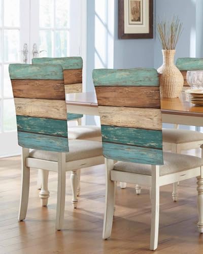 Teal Turquoise Dining Chair Covers Set of 4 1