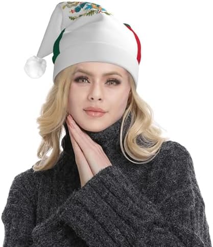 Flag Of Mexico Christmas Hat With LED Lights